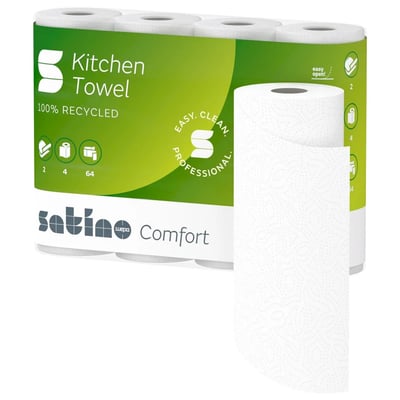 Satino Comfort keukenrollen 2-lgs 8x4x64vel