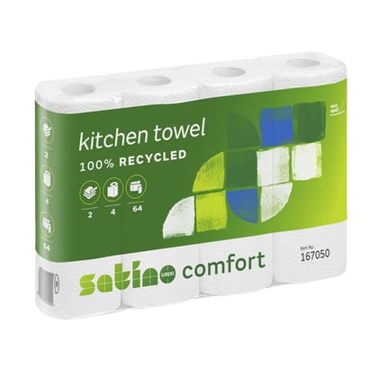 Satino Comfort keukenrollen 2-lgs 8x4x64vel 