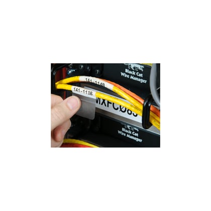 Brady zelflaminerende vinyl wikkellabels wit  2500st 19,05mmx 25,40mm 