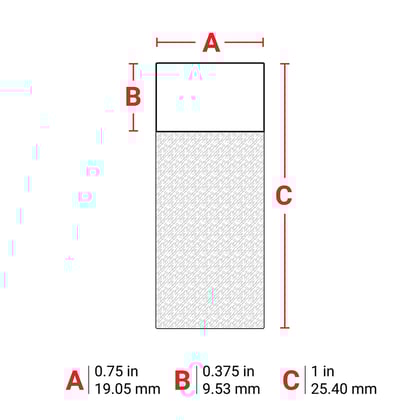 Brady zelflaminerende vinyl wikkellabels wit  2500st 19,05mmx 25,40mm 