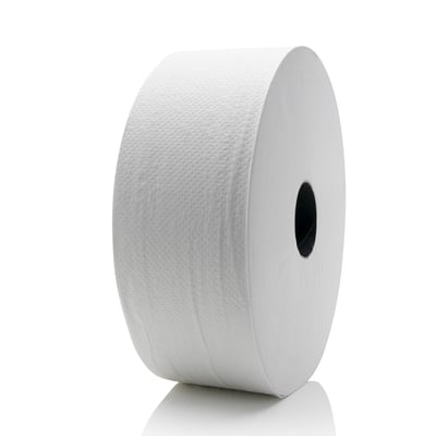 BlackSatino jumborollen 2-lgs 6x380mtr wit