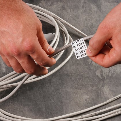 Brady multifunctionele nylonlabels wit 250st 38,10mmx25,40mm