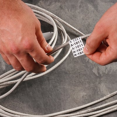 Brady multifunctionele nylonlabels wit 250st 38,10mmx25,40mm