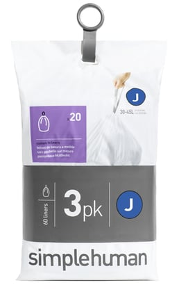 Simplehuman pocket liner afvalzakken 38-40ltr 20st