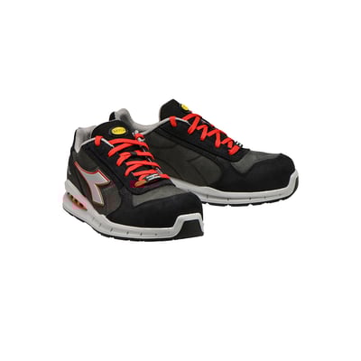 Diadora Run Net Airbox S3S SRC veiligheidsschoen  laag grijs/rood maat 35
