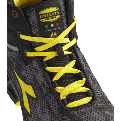 Diadora Shark Stable Impact S3 veiligheidsschoen  hoog zwart grijs maat 35