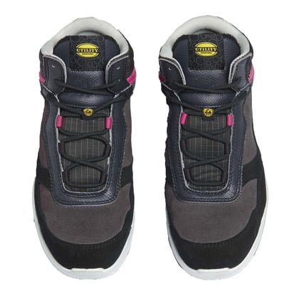 Diadora Athena S3L veiligheidsschoen hoog zwart roze maat 35