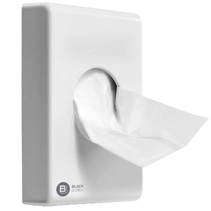 BlackSatino hygiënezakjesdispenser kunststof wit   25st bruikleen