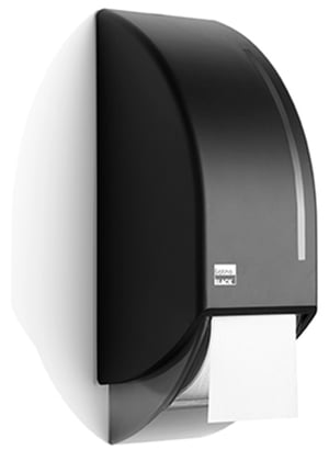 BlackSatino toiletpapierdispenser  voor doppenrollen zwart