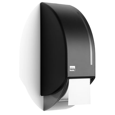 BlackSatino toiletpapierdispenser  voor doppenrollen zwart