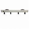 Wandgarderobe met 4 haken grijs zwart 