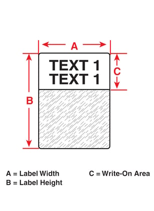 Brady zelflaminerende draad- en kabellabels  vinyl 250 labels 25,40x38,10mm wit