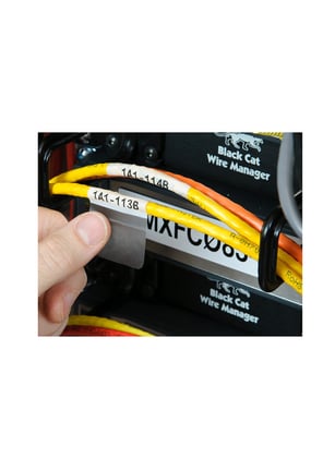 Brady zelflaminerende draad- en kabellabels vinyl 250 labels 25,40x38,10mm wit
