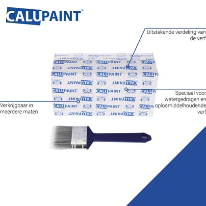CaluPaint wegwerp platte kwast synthetische vezels kunststof steel nr. 70