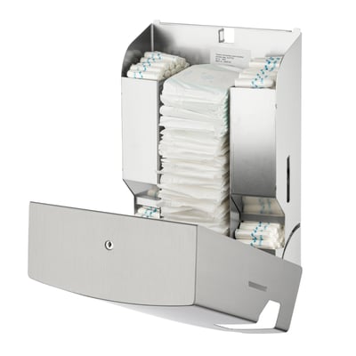 MediQo-line maandverband en tampondispenser RVS 