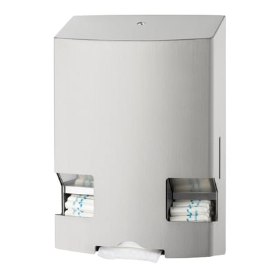 MediQo-line maandverband en tampondispenser RVS 