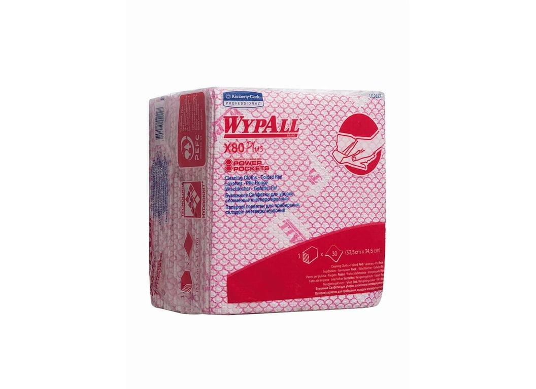 Wypall X80 plus sopdoeken 1/4 gevouwen 8x30 stuks