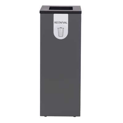 Lune Paxa afvalscheidingsbak large antraciet 65ltr met grijze ring 