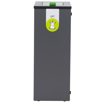 Lune Paxa afvalscheidingsbak large antraciet 65ltr met groene ring 