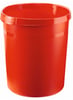 Ronde kunststof papierbak 18ltr rood