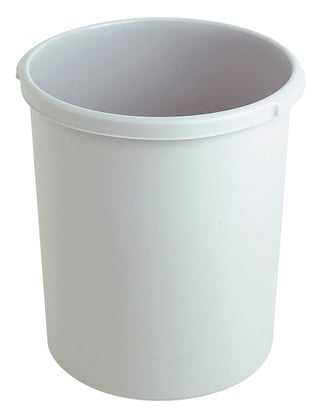 Ronde kunststof papierbak 30ltr grijs