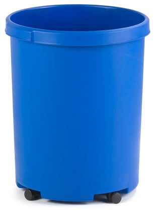 Ronde kunststof papierbak 50ltr blauw