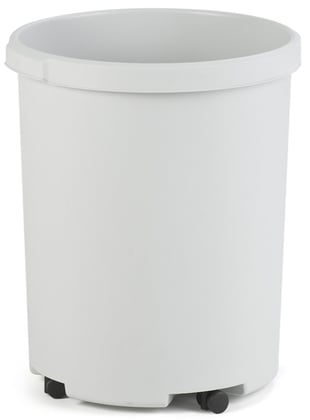Ronde kunststof papierbak 50ltr grijs