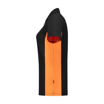 Tricorp Workwear dames poloshirt bicolor zwart oranje maat XS