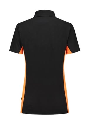 Tricorp dames poloshirt bicolor zwart oranje maat XS