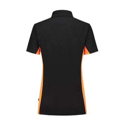 Tricorp Workwear dames poloshirt bicolor zwart oranje maat XS
