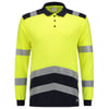 Tricorp Workwear multinorm poloshirt bicolor fluor geel inkblauw maat XS