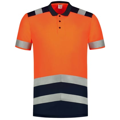 Tricorp poloshirt High Vis bicolor oranje maat XS