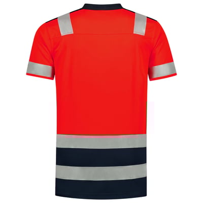 Tricorp Workwear poloshirt High Vis bicolor rood maat XS