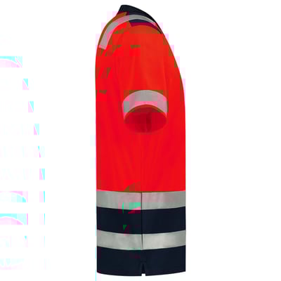 Tricorp Workwear poloshirt High Vis bicolor rood maat XS