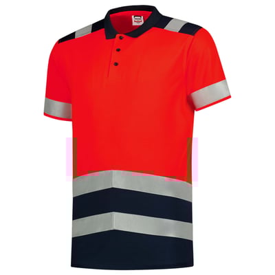 Tricorp Workwear poloshirt High Vis bicolor rood maat XS