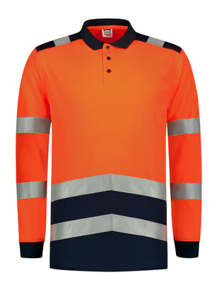 Tricorp poloshirt High Vis lange mouw  oranje maat XS