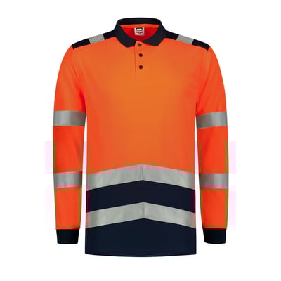 Tricorp Workwear poloshirt High Vis lange mouw  oranje maat XS