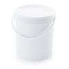 Emmer rond met deksel wit 20ltr 