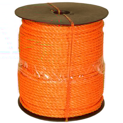 Polypropyleen touw Poloran oranje 220mtrx3strengx8mm