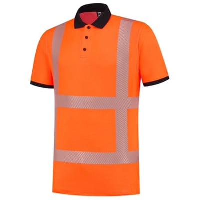 Tricorp Workwear poloshirt RWS revisible fluor  oranje maat XS