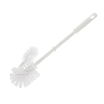 Toiletborstel met zijborstel wit