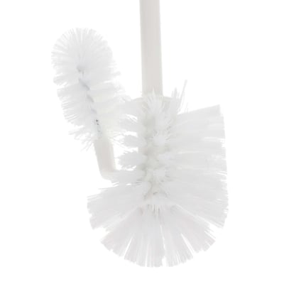 Toiletborstel met zijborstel wit