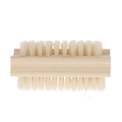 Nagelborstel hout dubbelzijdig met fiber vulling
