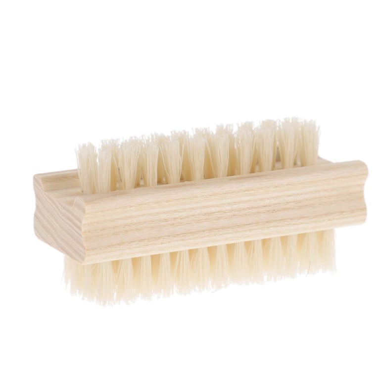 Nagelborstel hout dubbelzijdig met fiber vulling