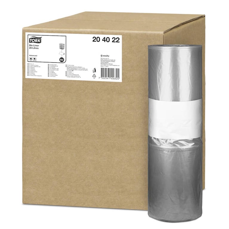 Tork afvalzak B2 transparant 20ltr 100st