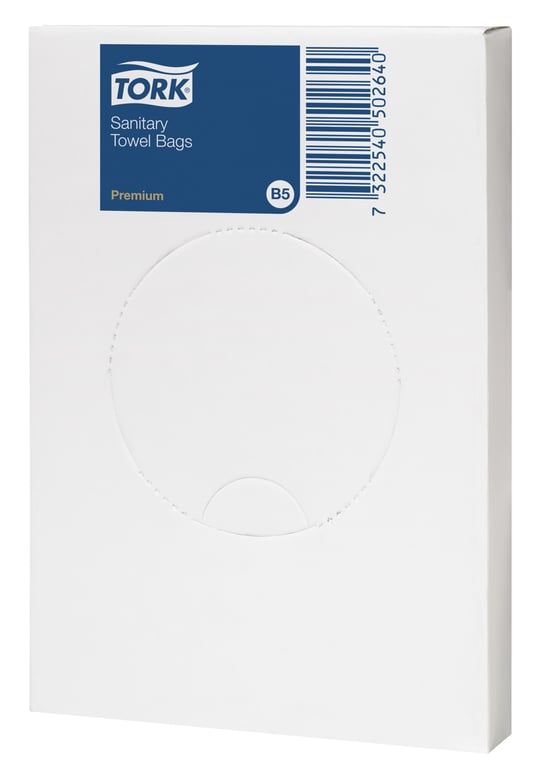 Tork dames verbandzakjes wit plastic voor B5 dispenser 25st