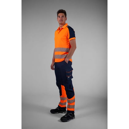Tricorp Redefined High Vis poloshirt oranje blauw maat XS