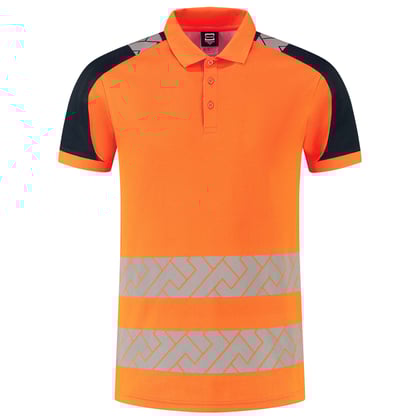 Tricorp Redefined High Vis poloshirt oranje blauw maat XS