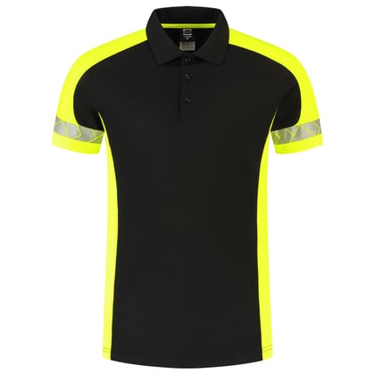 Tricorp Redefined reflective poloshirt zwart geel maat XS