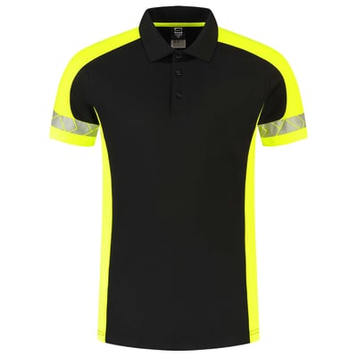 Tricorp Redefined reflective poloshirt zwart geel maat XS